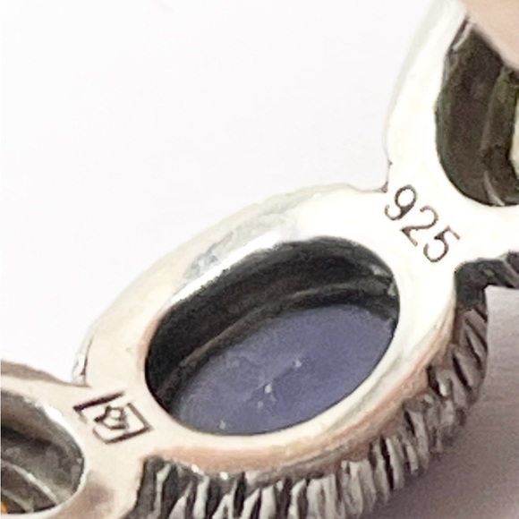 Size 6 Multi-gemstone 925 sterling silver eternity band ring - Picture 4 of 7